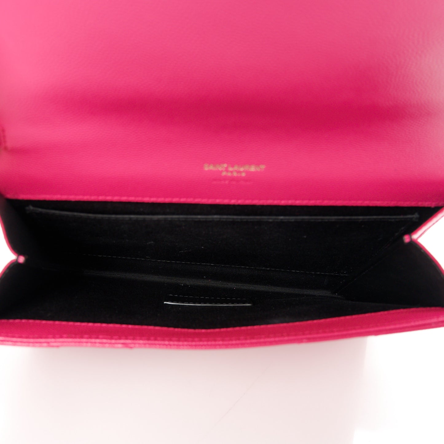 Grain De Poudre Matelasse Chevron Monogram Envelope Clutch Fuxia Couture