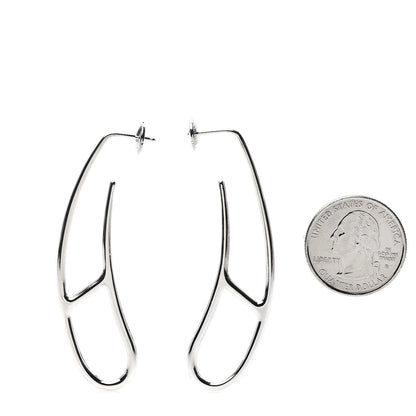 Hermes Sterling Silver Chaine D'Ancre Twist Earrings 2 of 6