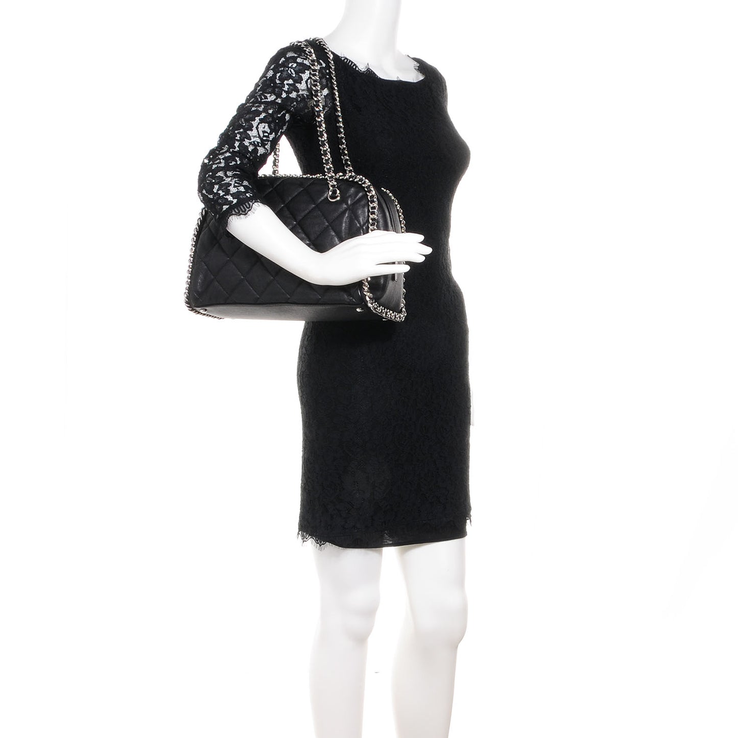 Calfskin Chain Around Bowler Black