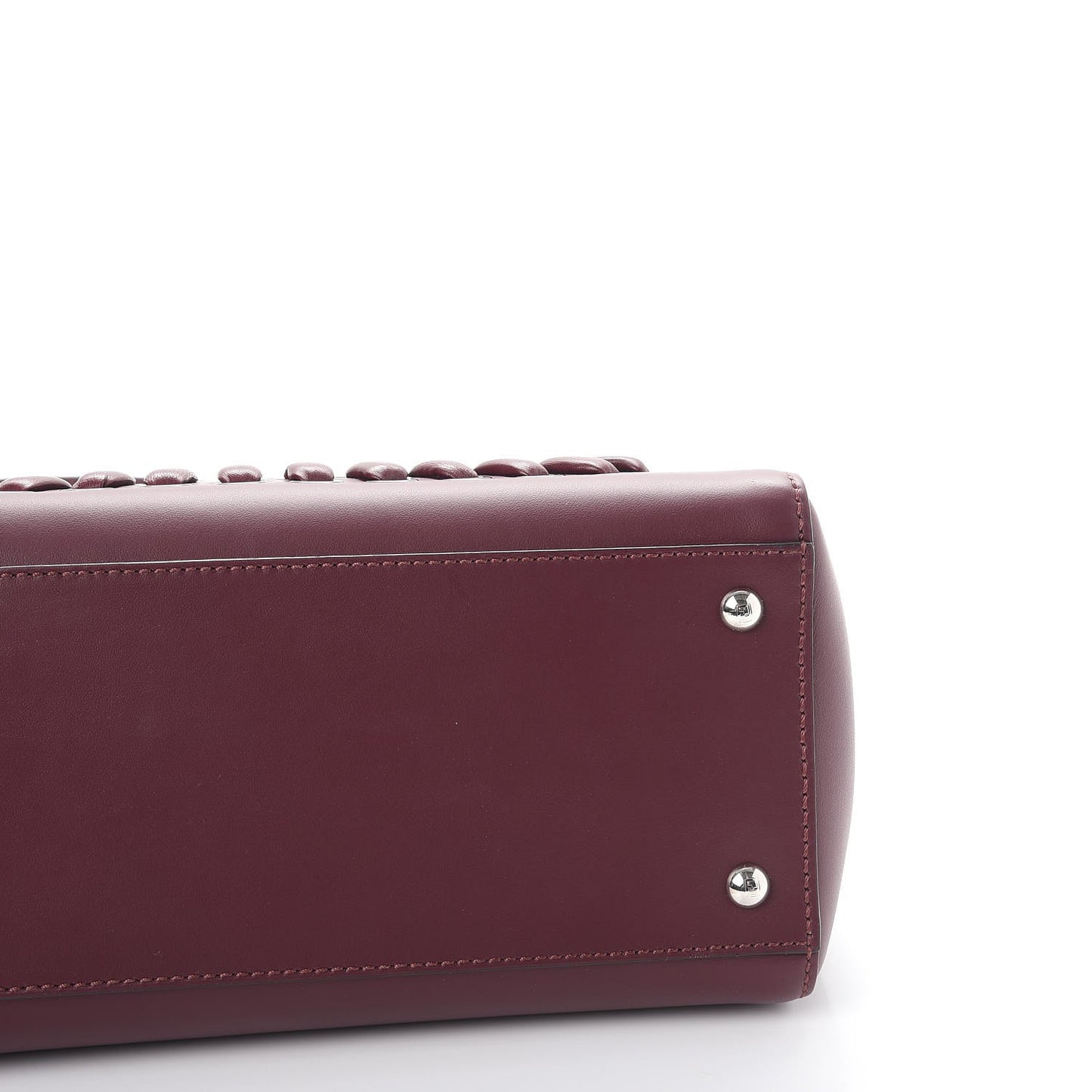 Vitello Baltico Dolce Shiny Nappa Lace Up DotCom Satchel Bordeaux