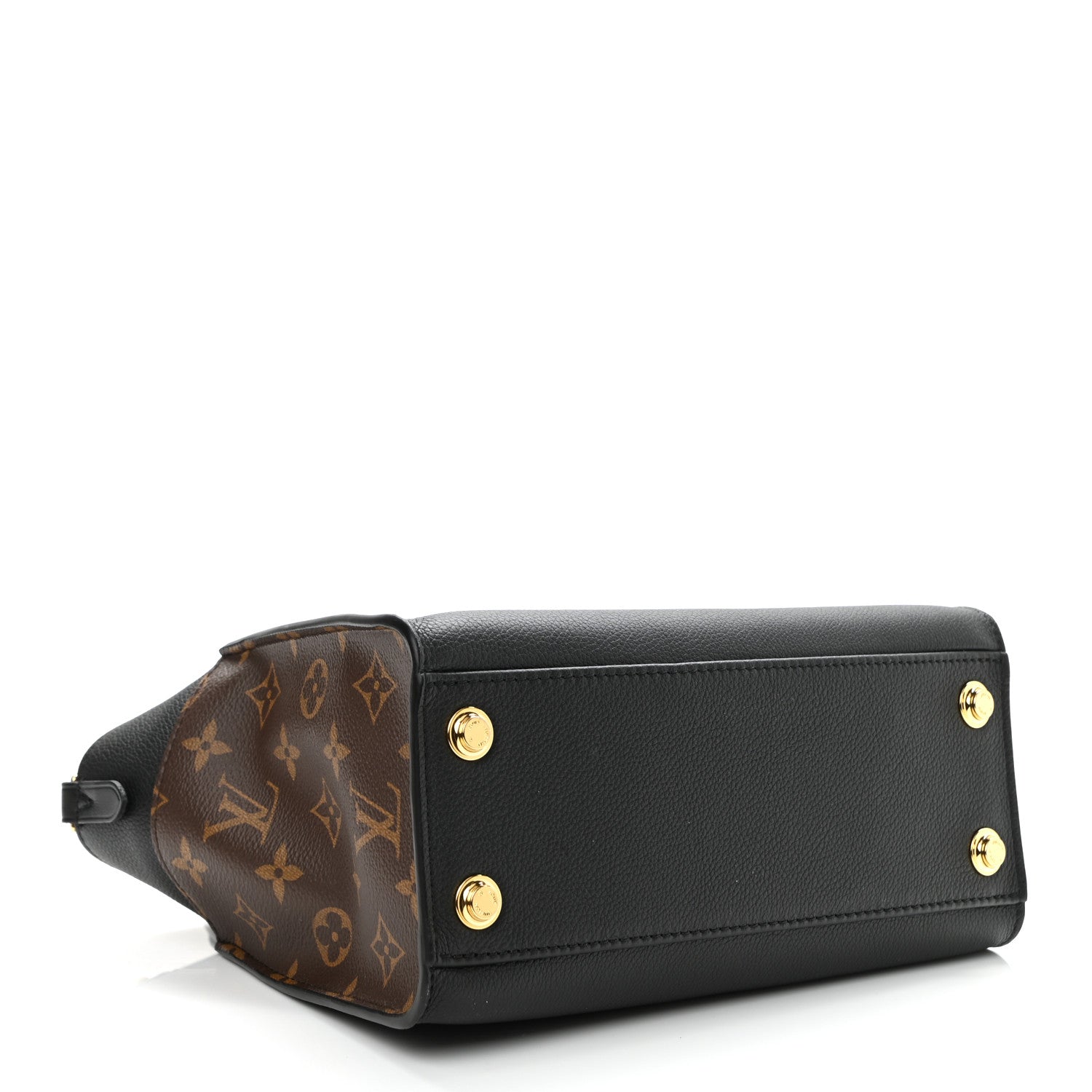 Louis Vuitton Calfskin Monogram On My Side PM Black 4 of 10