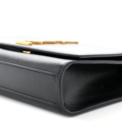 Saint Laurent Grain De Poudre Small Monogram Kate Satchel Black 10 of 11