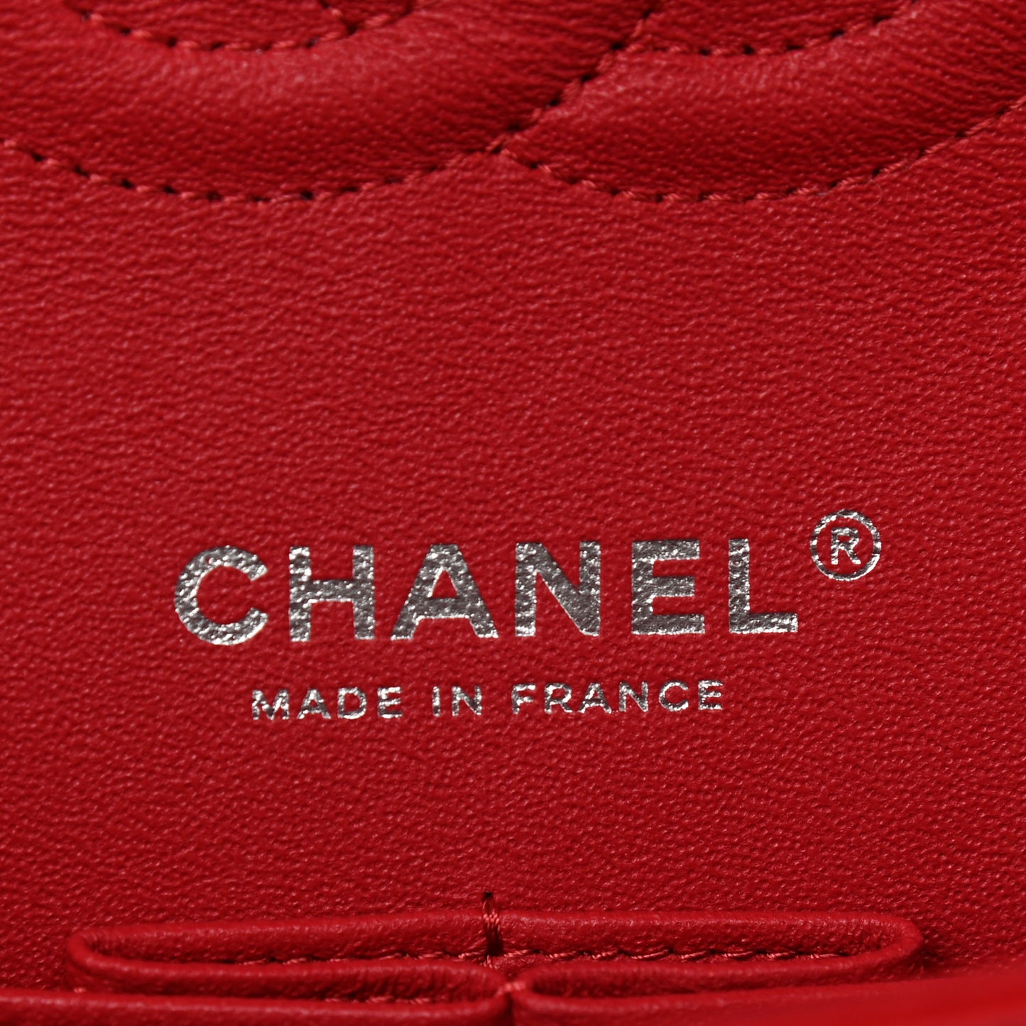 Lambskin Quilted Medium Double Flap Red
