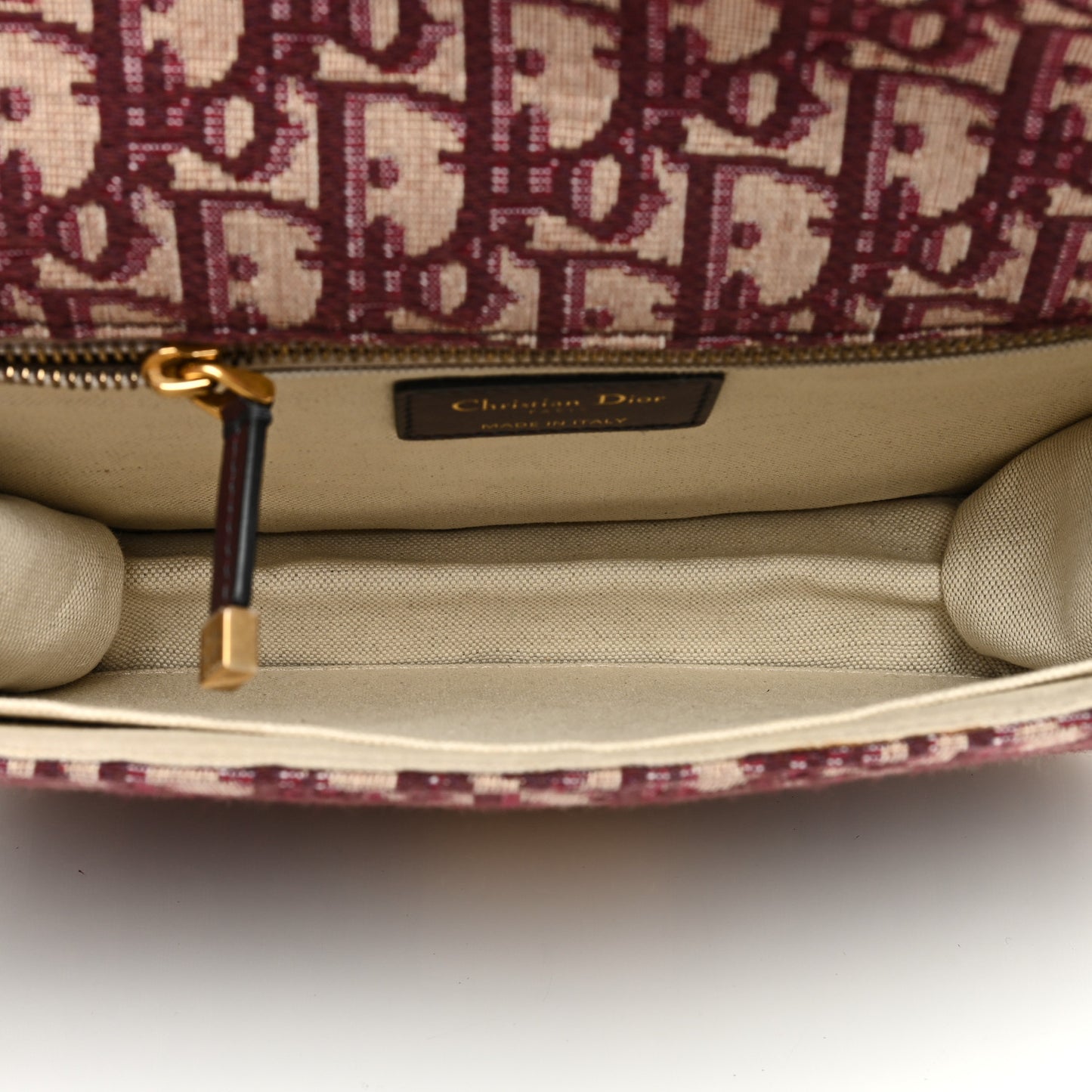 Oblique DiorAddict Flap Bag Burgundy