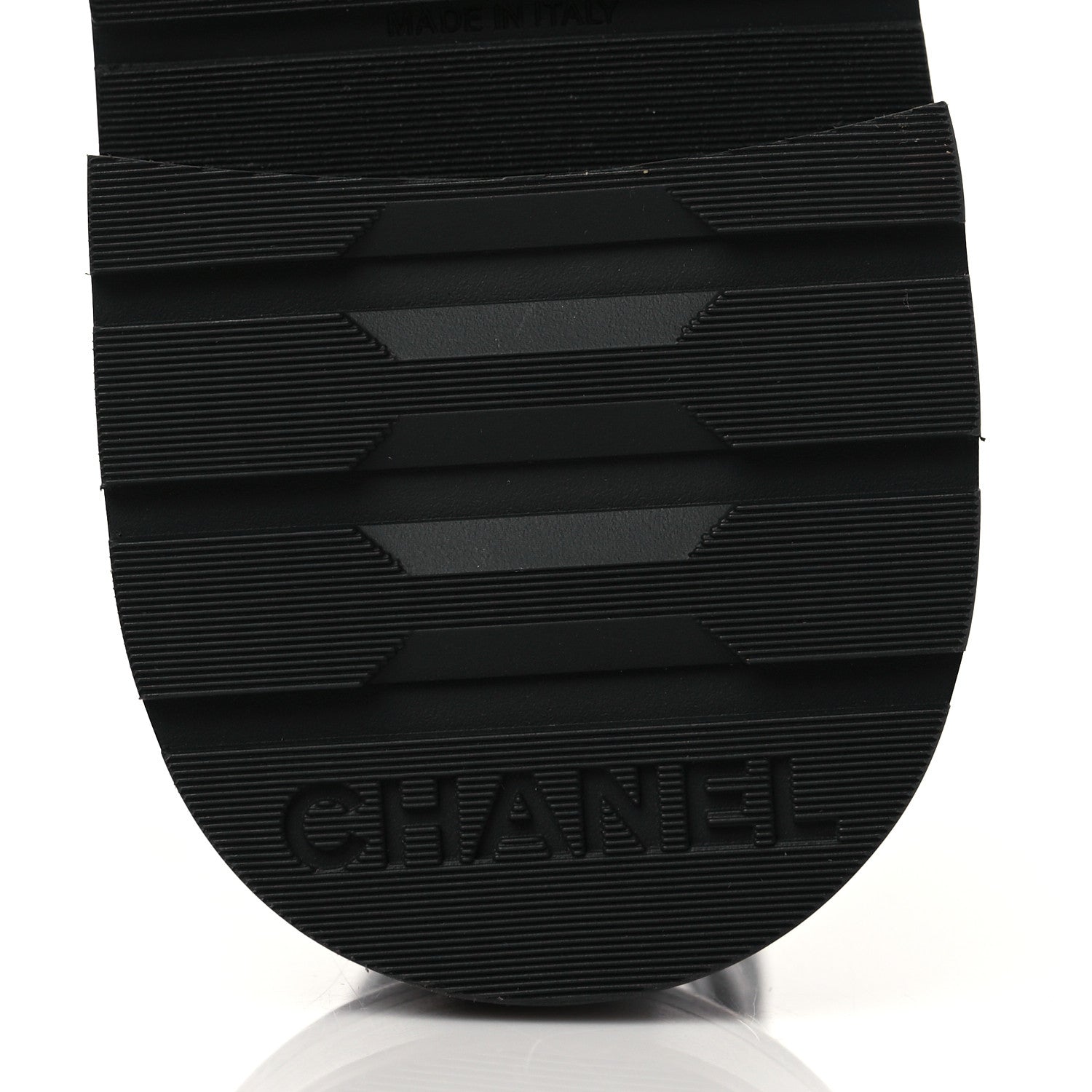 Chanel Shiny Calfskin Quilted Lace Up Combat Boots 37.5 Black 6 of 9