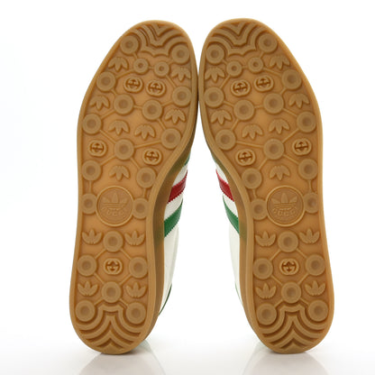 Gucci X ADIDAS Suede Madeira Demetra Mens Gazelle Sneakers 12 Oatmeal White New Shamarock Hibiscus Red 6 of 9