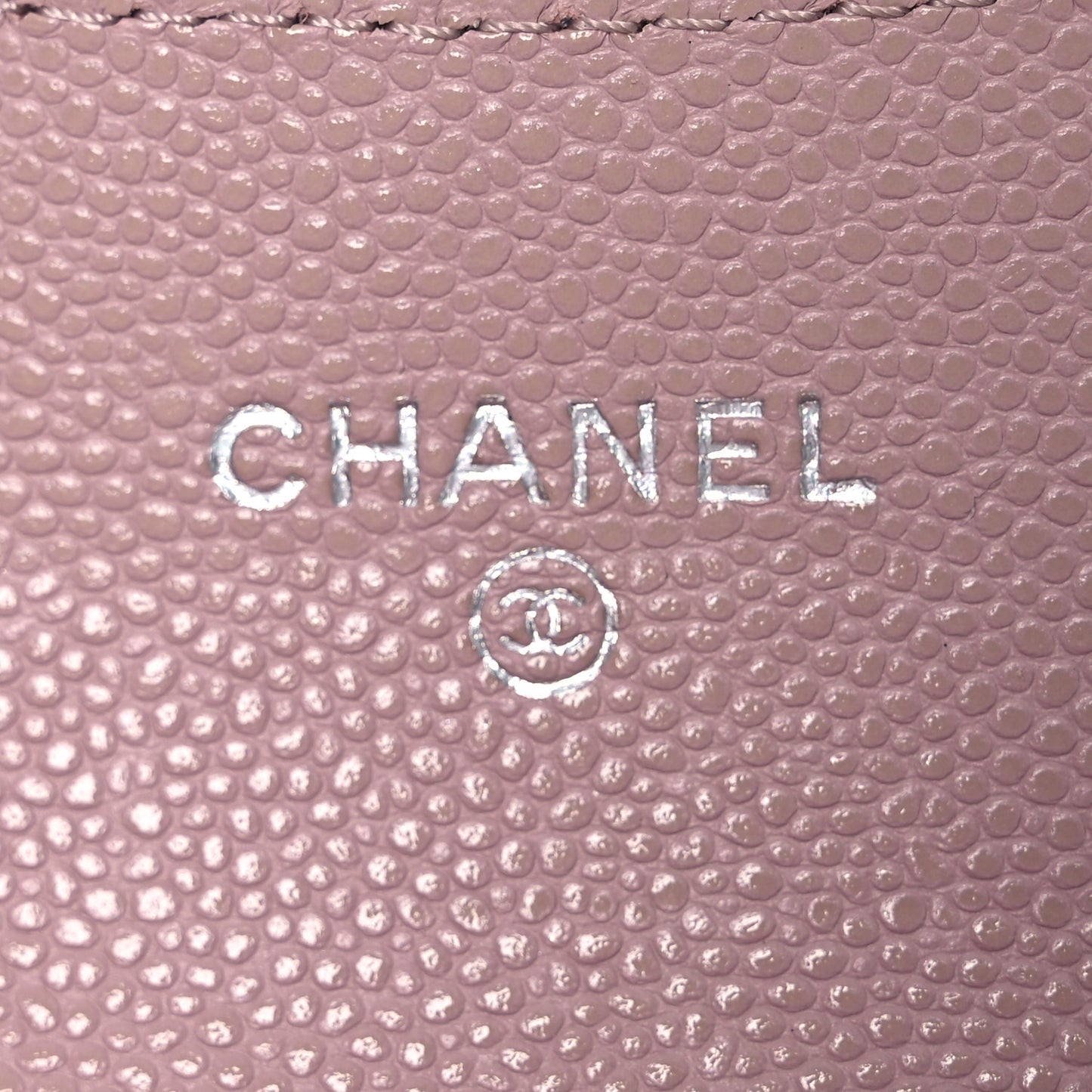 Caviar Quilted Flap Card Holder Wallet Light Pink