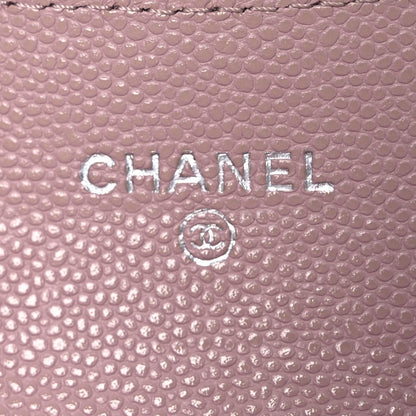 Chanel Caviar Quilted Flap Card Holder Wallet Light Pink 7 of 10