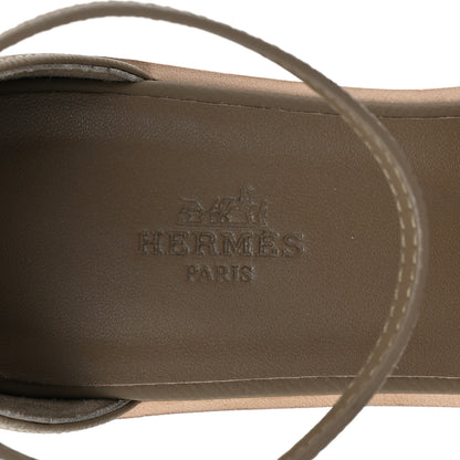 Hermes Epsom Santorini Sandals 40 Etoupe 7 of 8