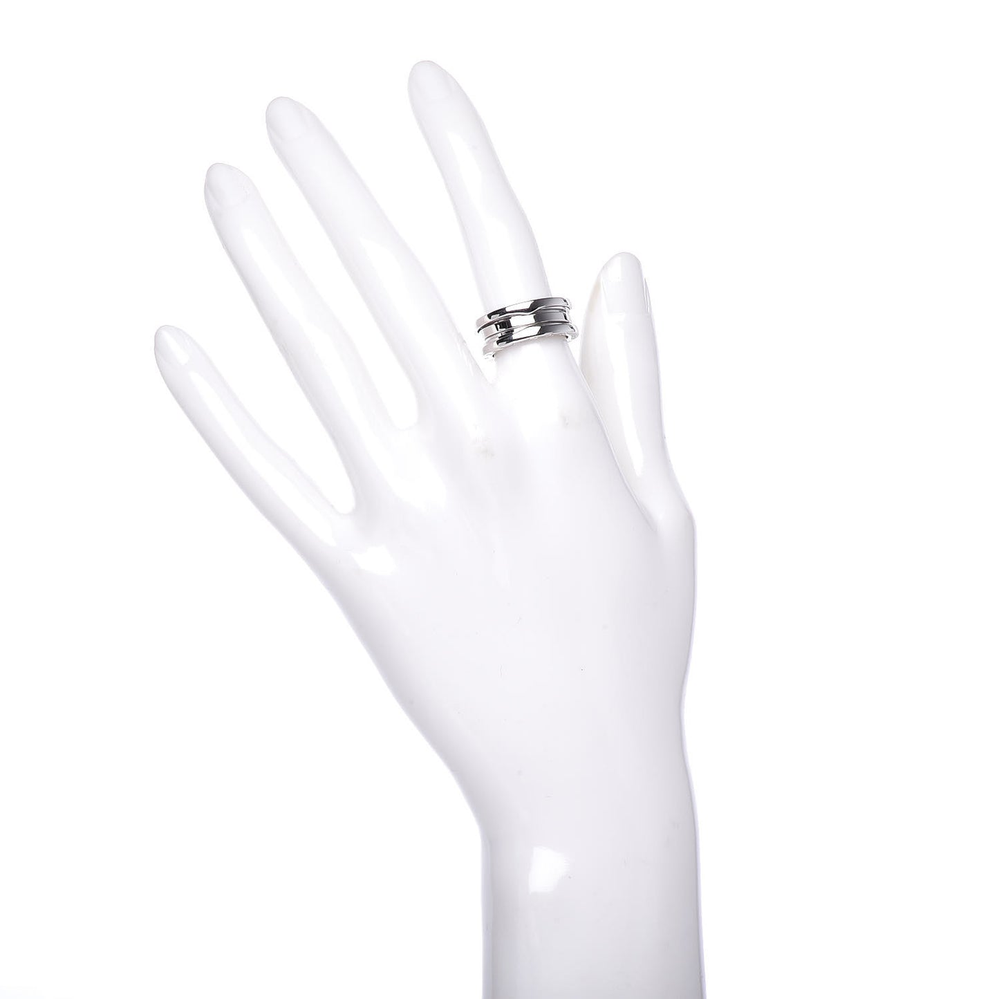 18K White Gold B.Zero1 Two-Band Ring 50 5.25
