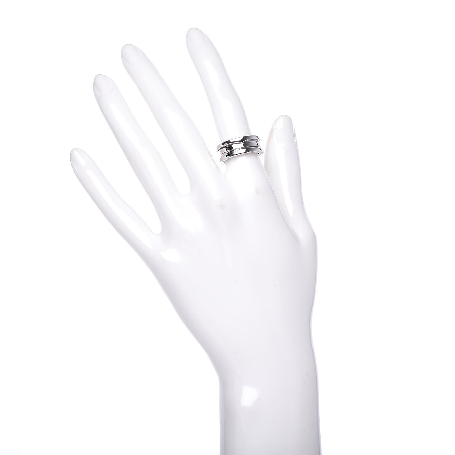 Bulgari 18K White Gold B.Zero1 Two-Band Ring 50 5.25 2 of 7