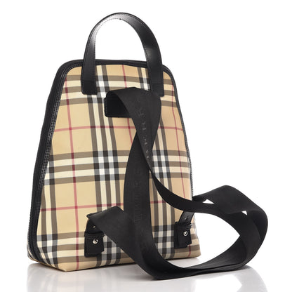 Burberry Canvas House Check Backpack Black 3 of 11