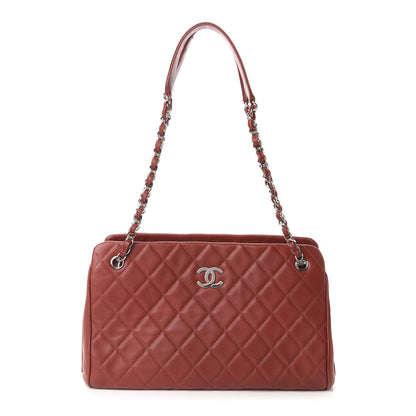 Chanel Caviar Quilted Tote Red 1 of 11