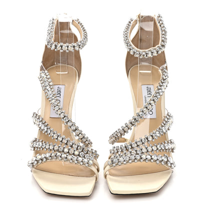Jimmy Choo Nappa Crystal Josefine 100 Sandals 39 Latte 3 of 12