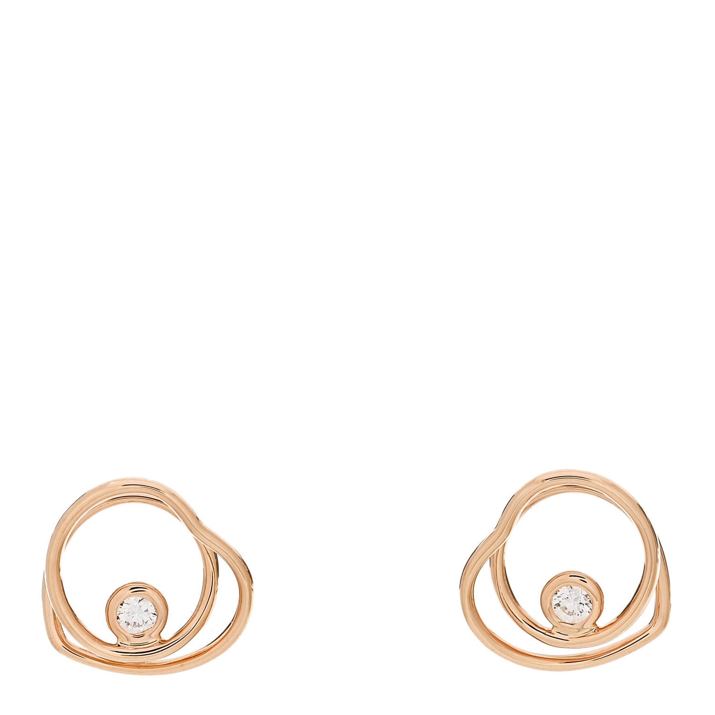 18K Rose Gold Diamond TPM Vertige Coeur Earrings