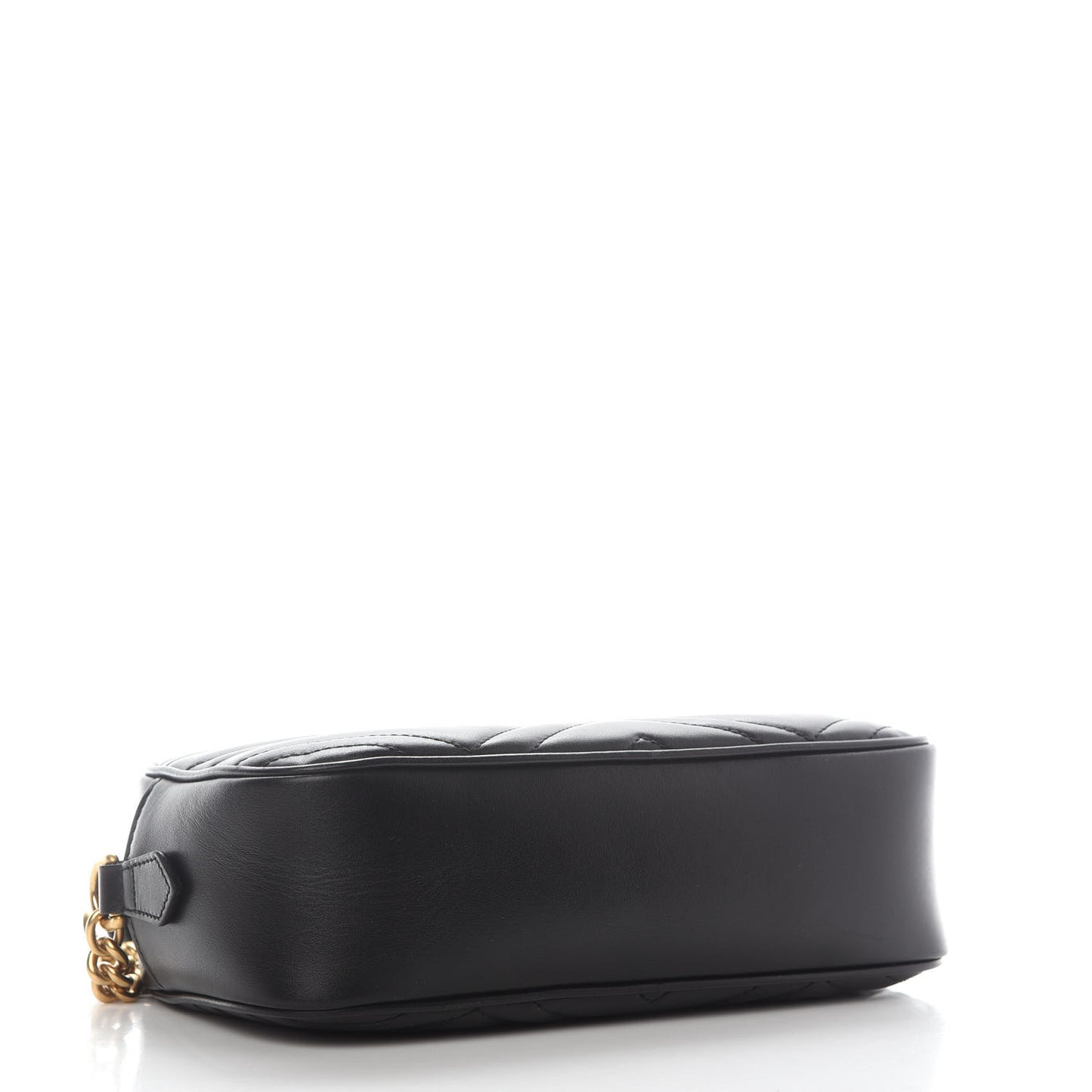 Calfskin Matelasse Small GG Marmont Chain Shoulder Bag Black