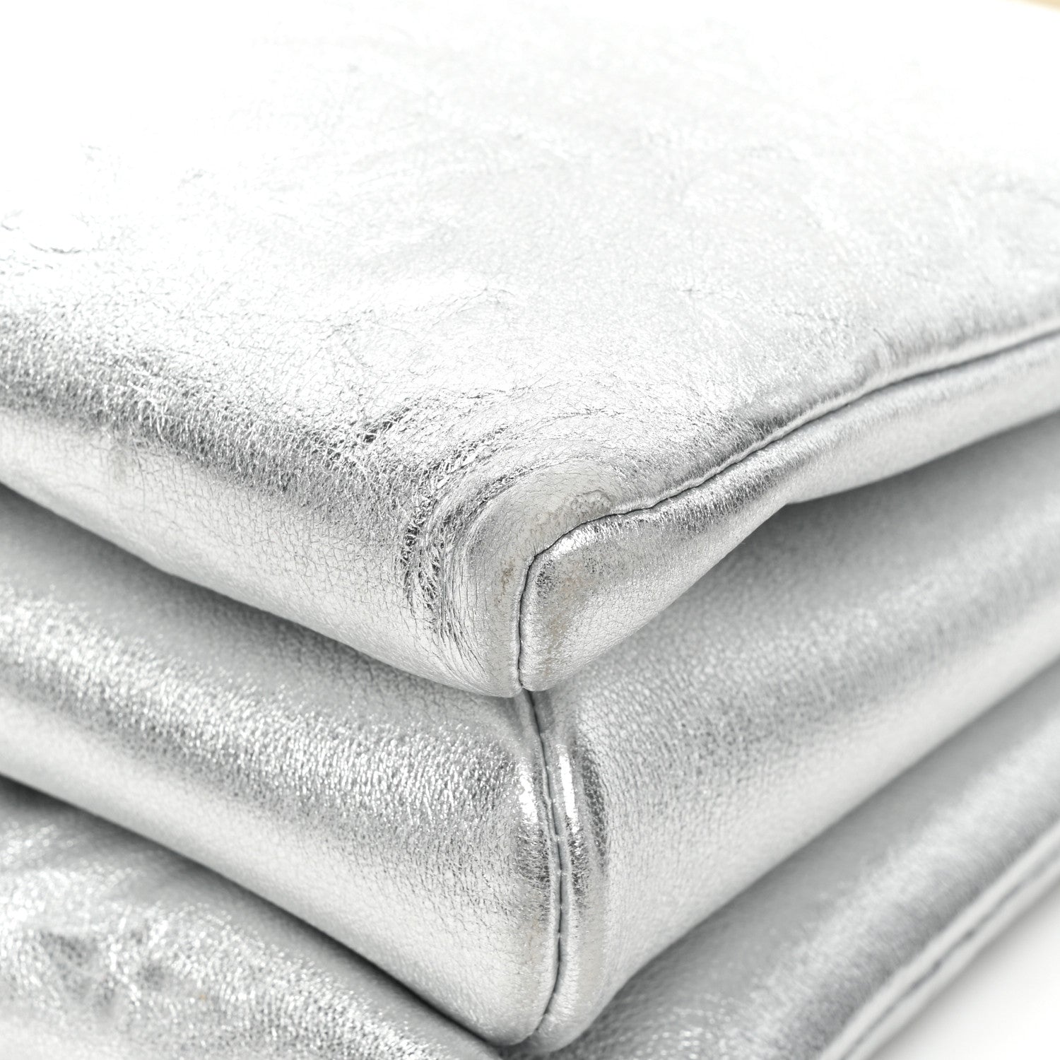 Louis Vuitton Metallic Lambskin Embossed Monogram Coussin PM Silver 12 of 14