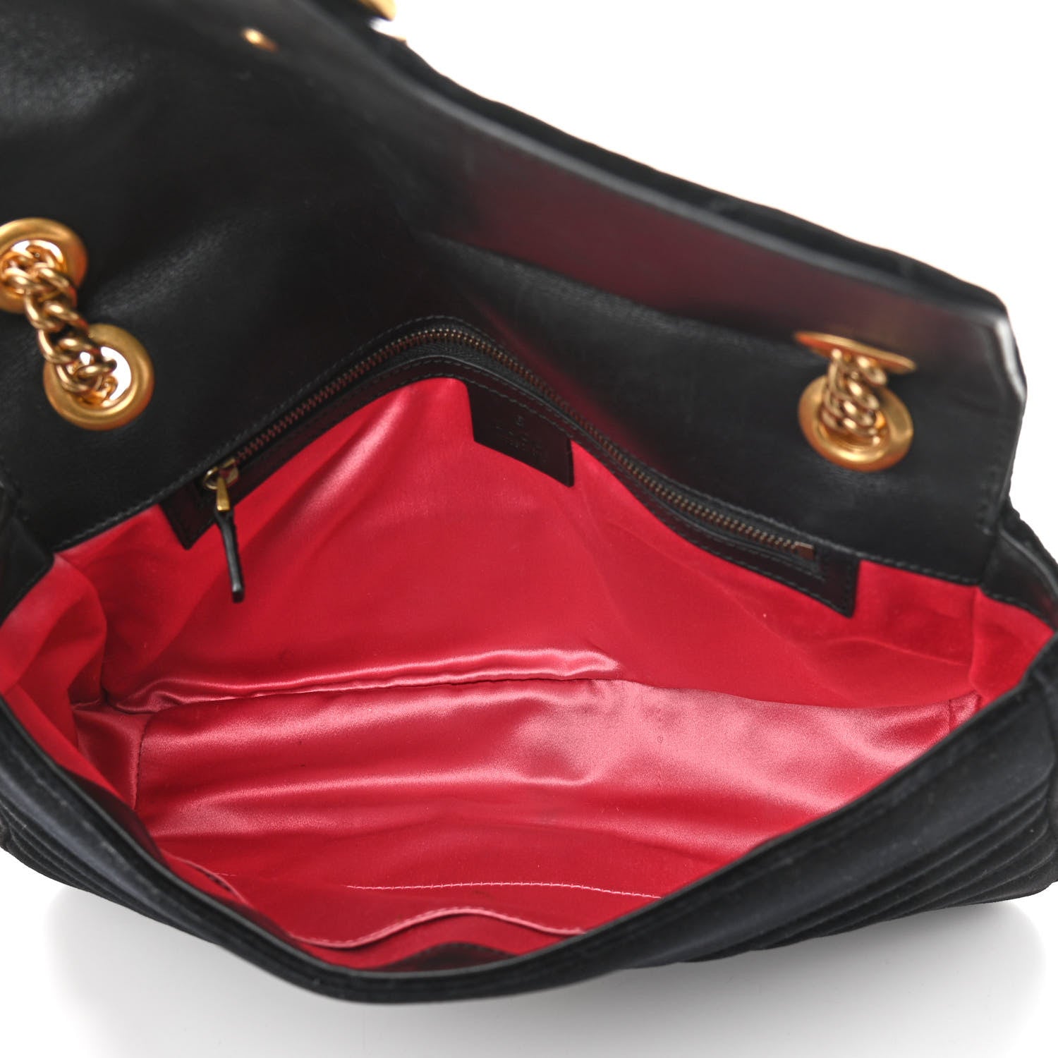 Gucci Velvet Matelasse Medium GG Marmont Shoulder Bag Black 10 of 21