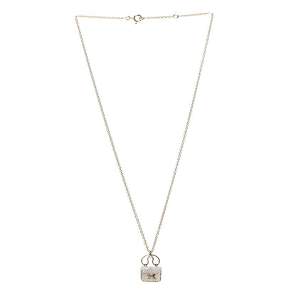 Hermes 18K Rose Gold Diamond Constance Amulette Pendant Necklace 3 of 6