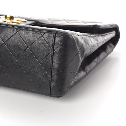 Chanel Lambskin Quilted XL Jumbo Single Flap Black 12 of 12