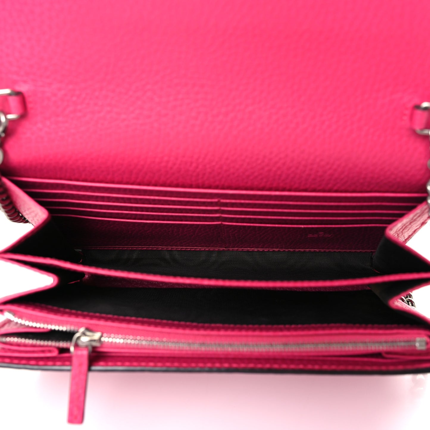 Dollar Calfskin Crystal Mini Dionysus Chain Wallet Box Pink