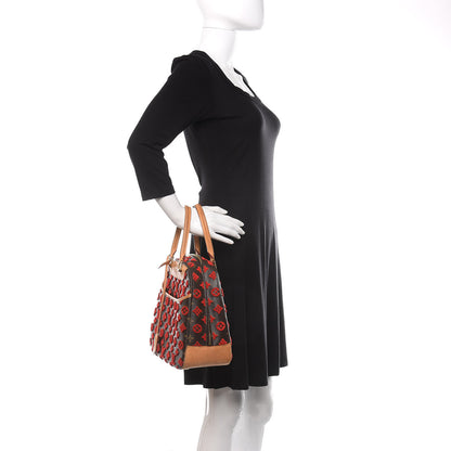 Louis Vuitton Monogram Tuffetage Deauville Cube Red 2 of 12