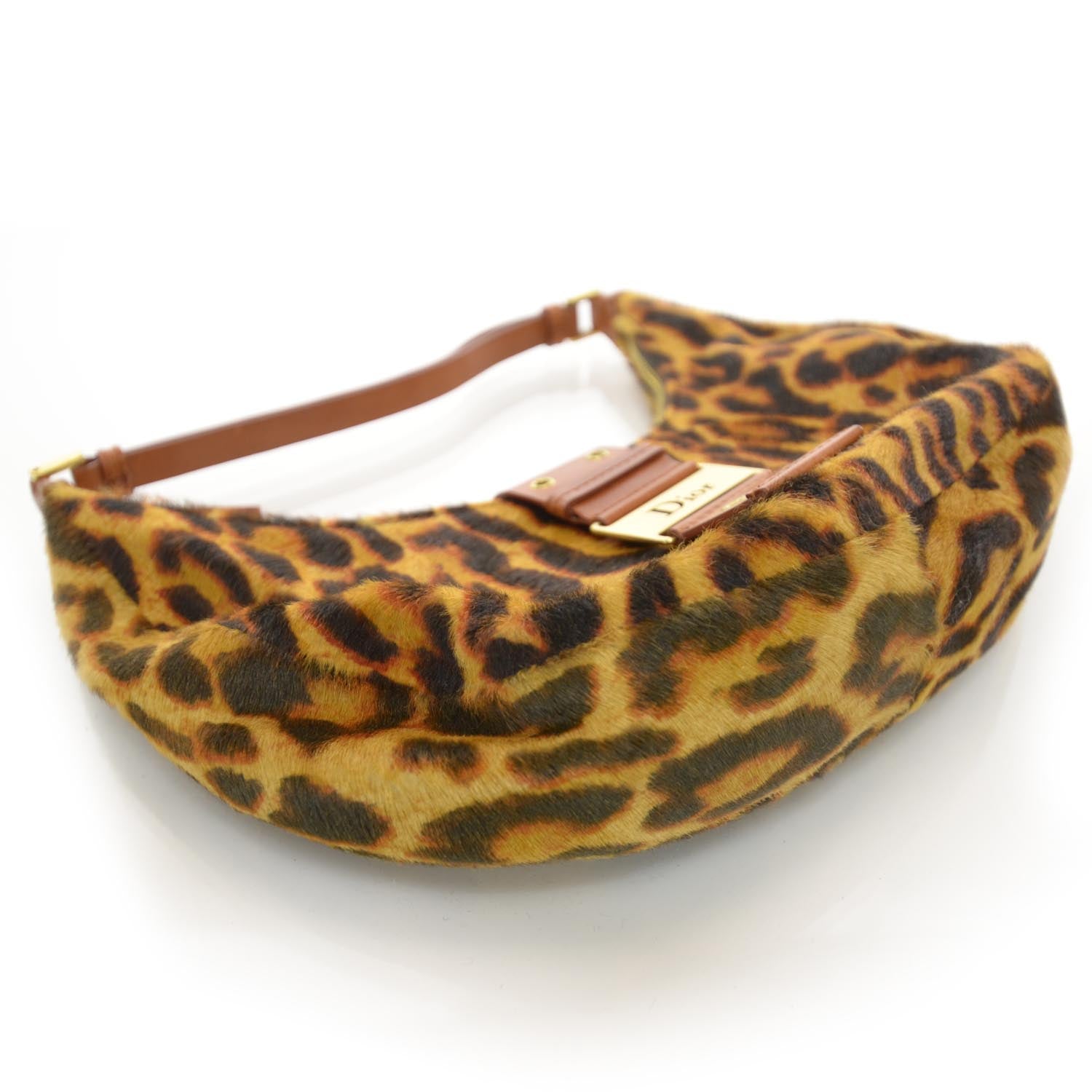 Christian Dior Pony Hair Leopard Street Chic Hobo 5 of 8
