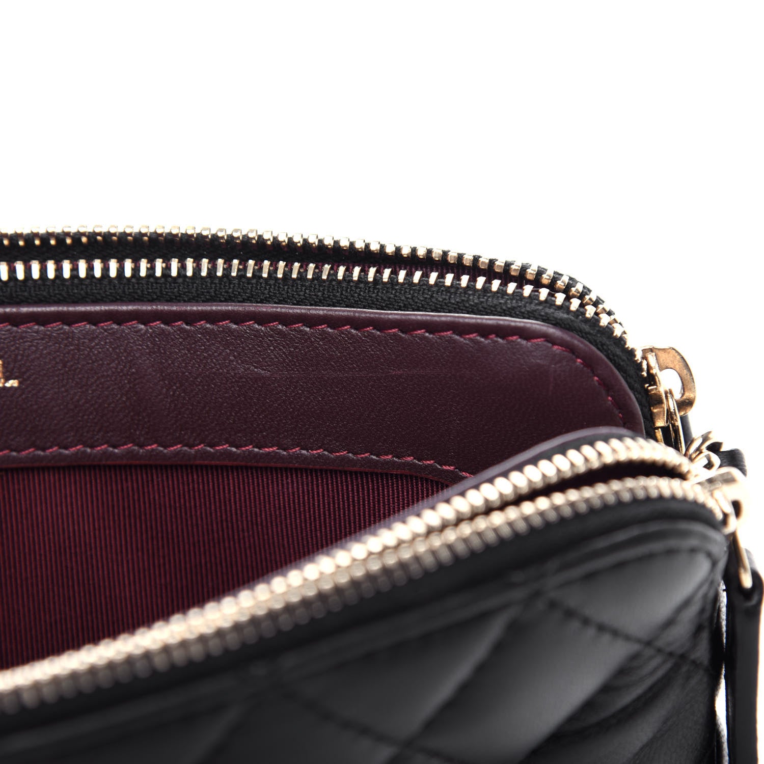 Chanel Lambskin Quilted Small Clutch With Chain Black 11 of 15