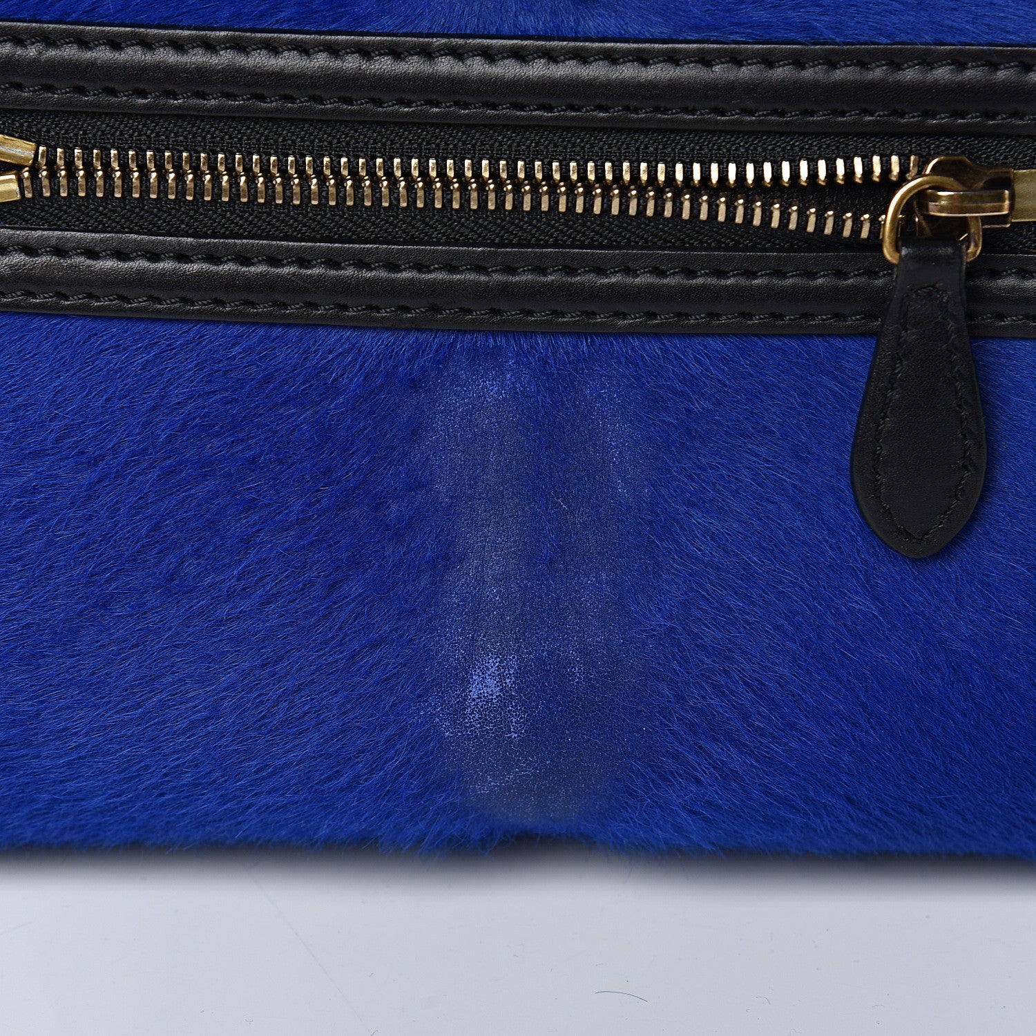 Celine Pony Hair Mini Tri-Color Luggage Royal Blue 11 of 22