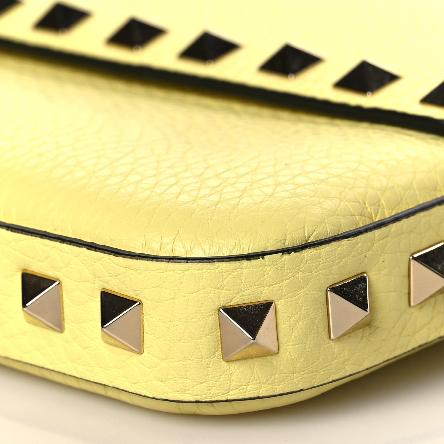 Valentino Garavani Grainy Calfskin Rockstud Crossbody Pouch Lime Sorbet 7 of 8