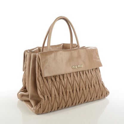 Miu Miu Nappa Matelasse Tote Cammeo 3 of 8