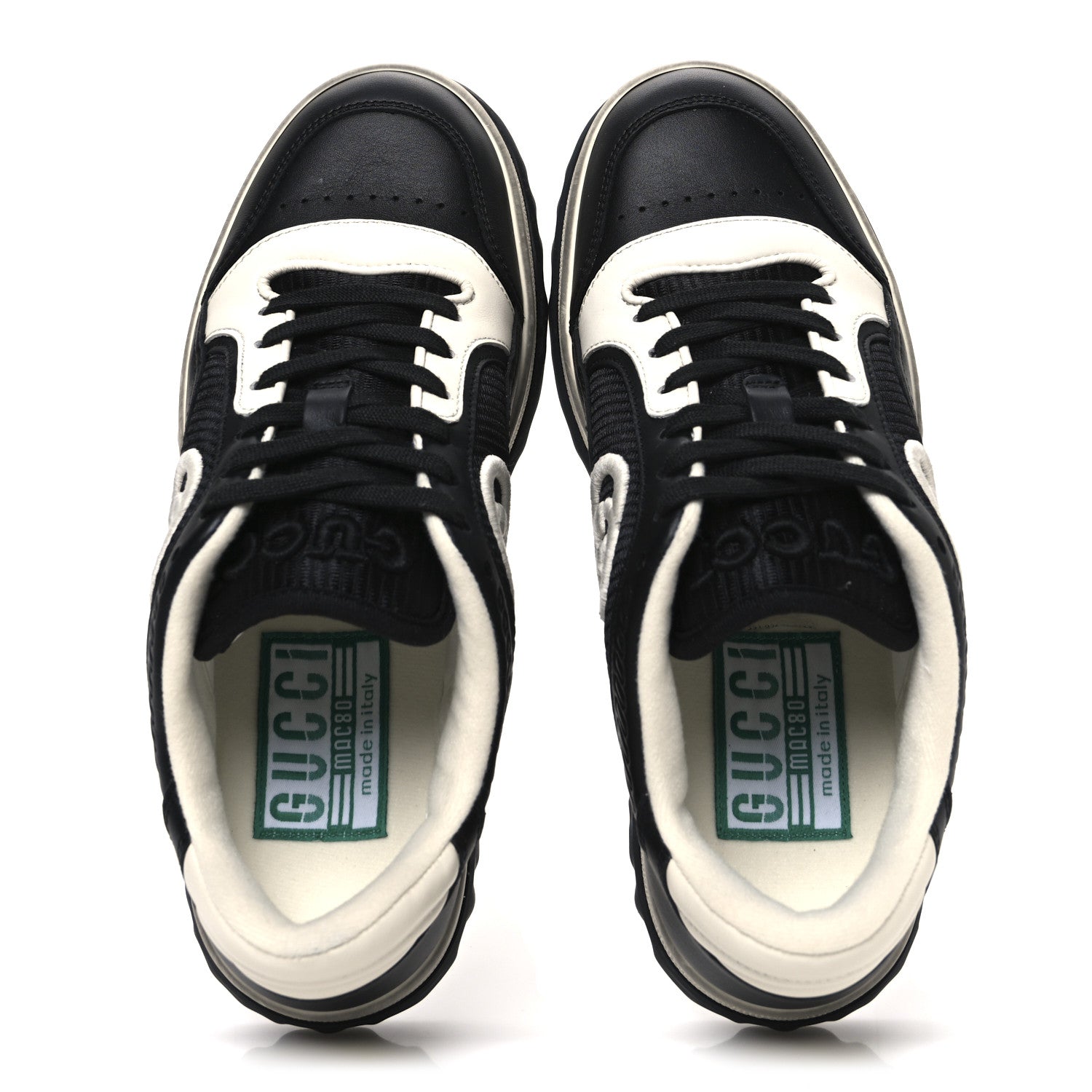Gucci Dali Soft Calfskin Womens Mac80 Sneakers 36 Black Off White 2 of 10