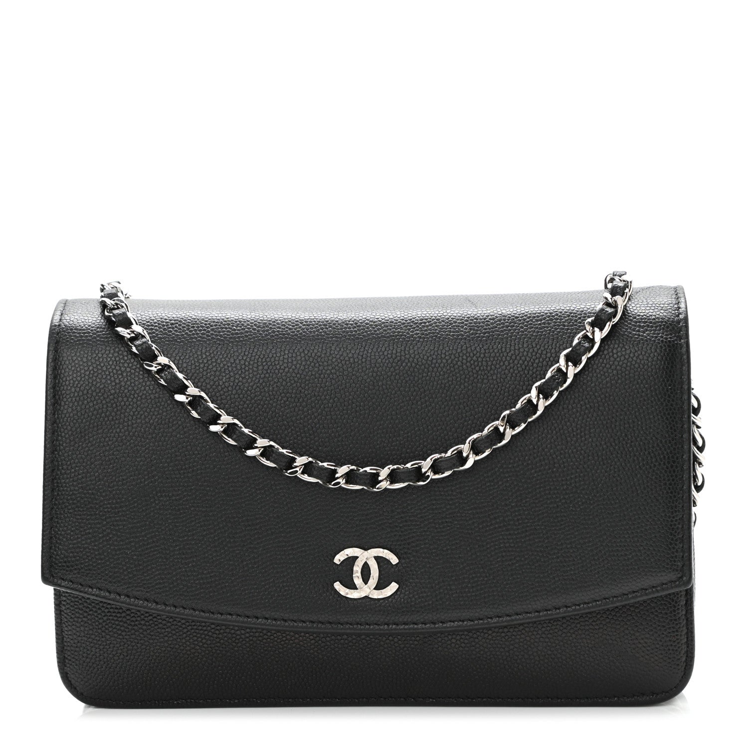 Chanel Caviar Sevruga Wallet On Chain WOC Black 1 of 13