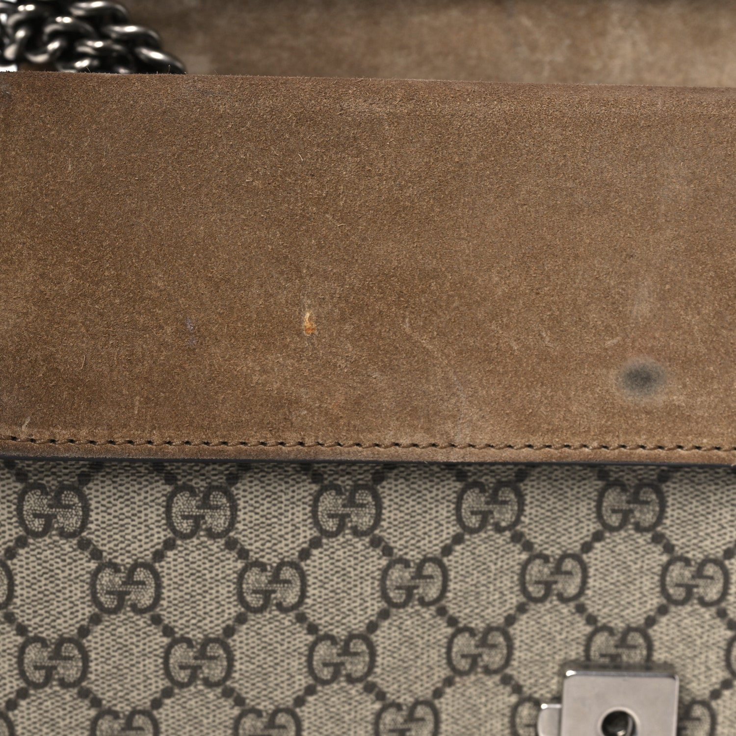 Gucci GG Supreme Monogram Small Dionysus Shoulder Bag Taupe 11 of 12