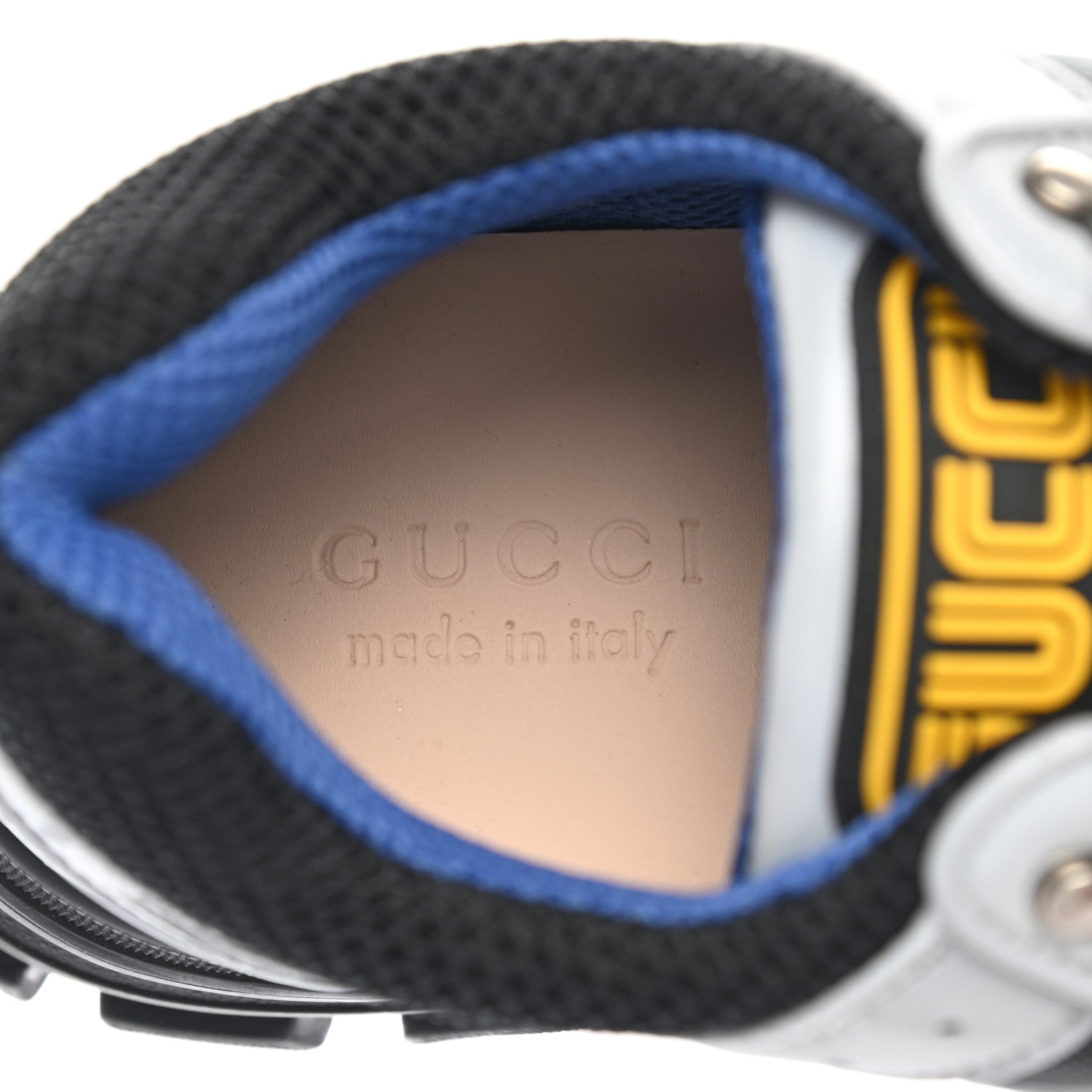 Gucci X SEGA Mesh Technical Canvas Calfskin Reflective Mens Flashtrek Sneakers 9.5 Silver Black 7 of 7