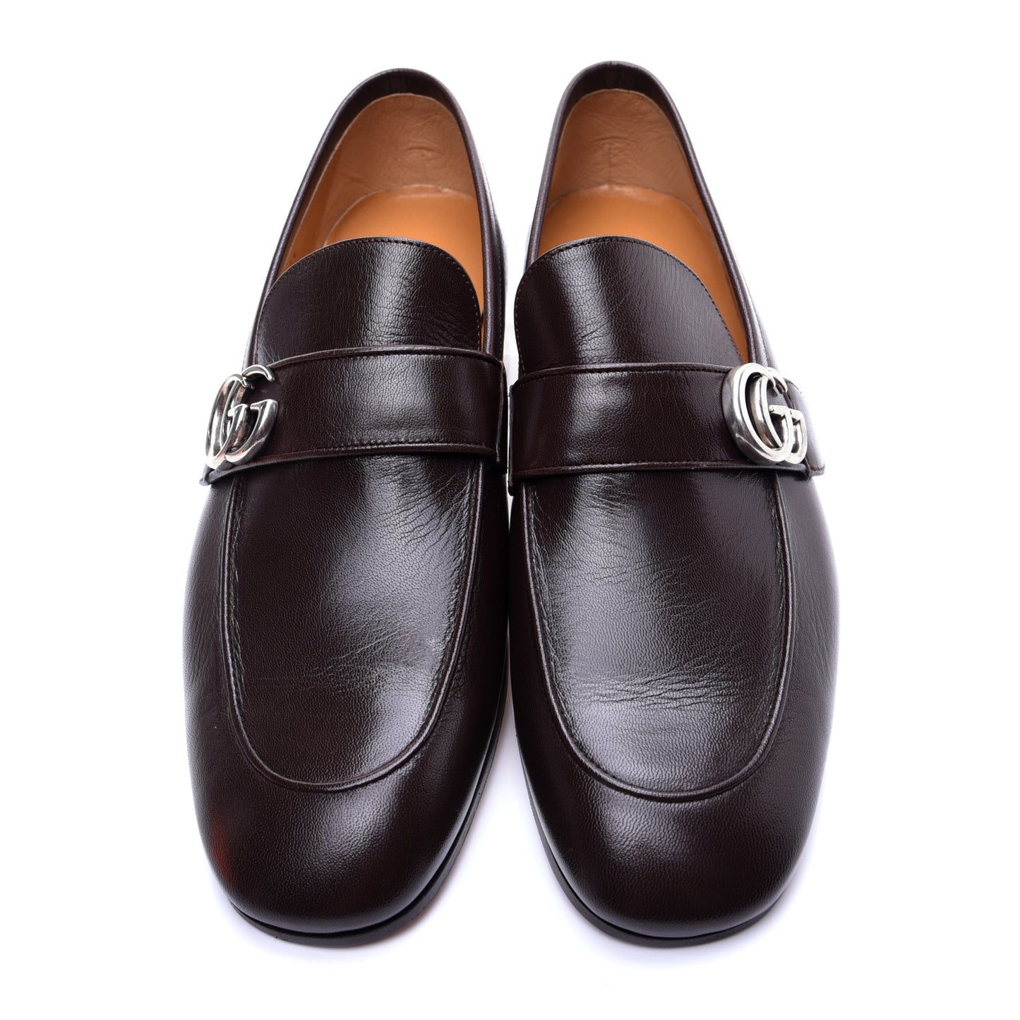 Goatskin Mens GG Loafers 9.5 Cocoa