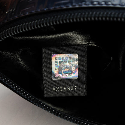 Fendi Patent FF Embossed Large Cosmetic Pouch Navy 8 of 8