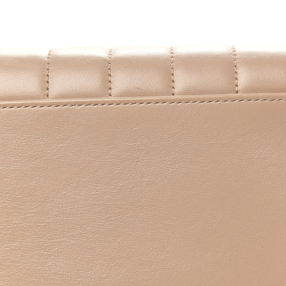 Saint Laurent Calfskin Y Quilted Monogram Medium Loulou Satchel Dark Beige 12 of 13