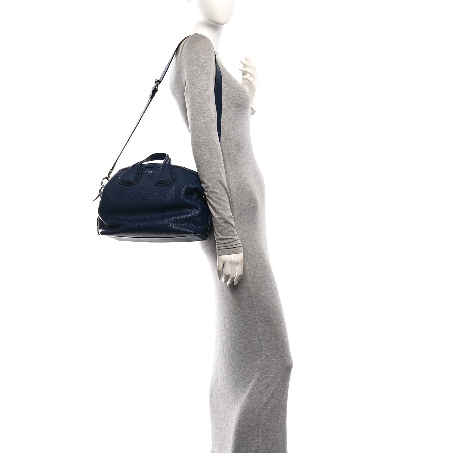 Givenchy Pebbled Calfskin Small Nightingale Night Blue 2 of 10