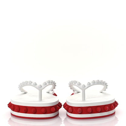 Christian Louboutin Rubber Spike Super Loubi Donna Flip Flop 36 White 3 of 12