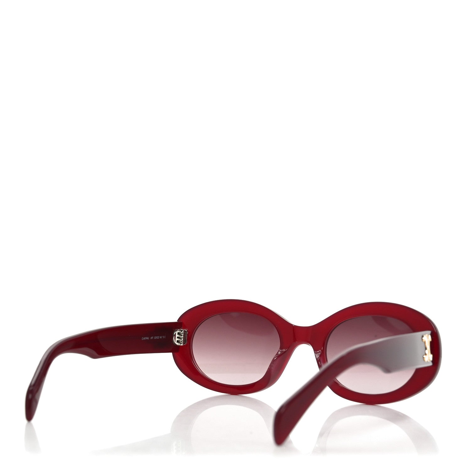 Celine Acetate Triomphe 01 Sunglasses CL 40194U Milky Burgundy 3 of 7