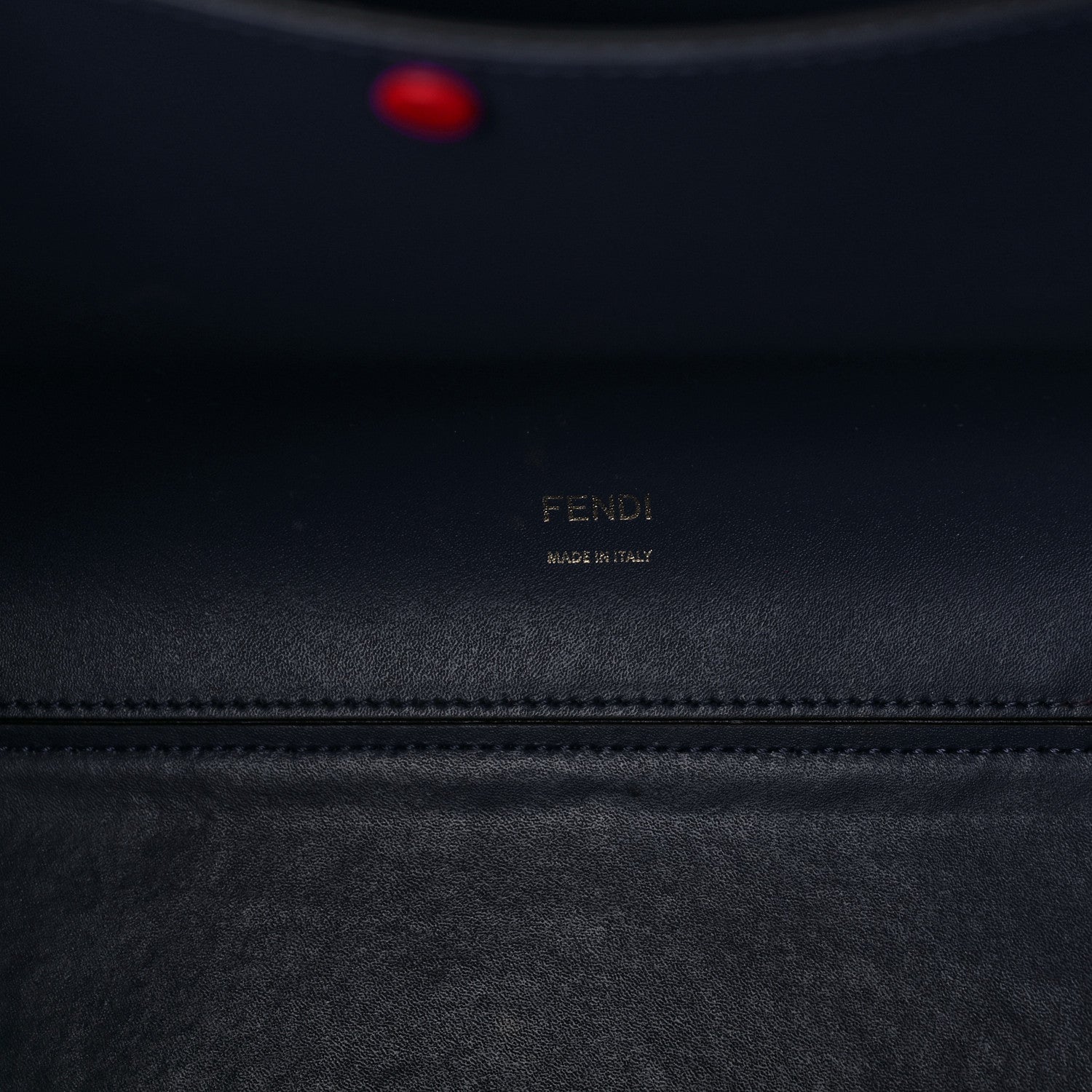 Fendi Vitello Liberty Plexiglass Stamp Patch Perforated Medium Runaway Shopper Tote Fragola 6 of 9