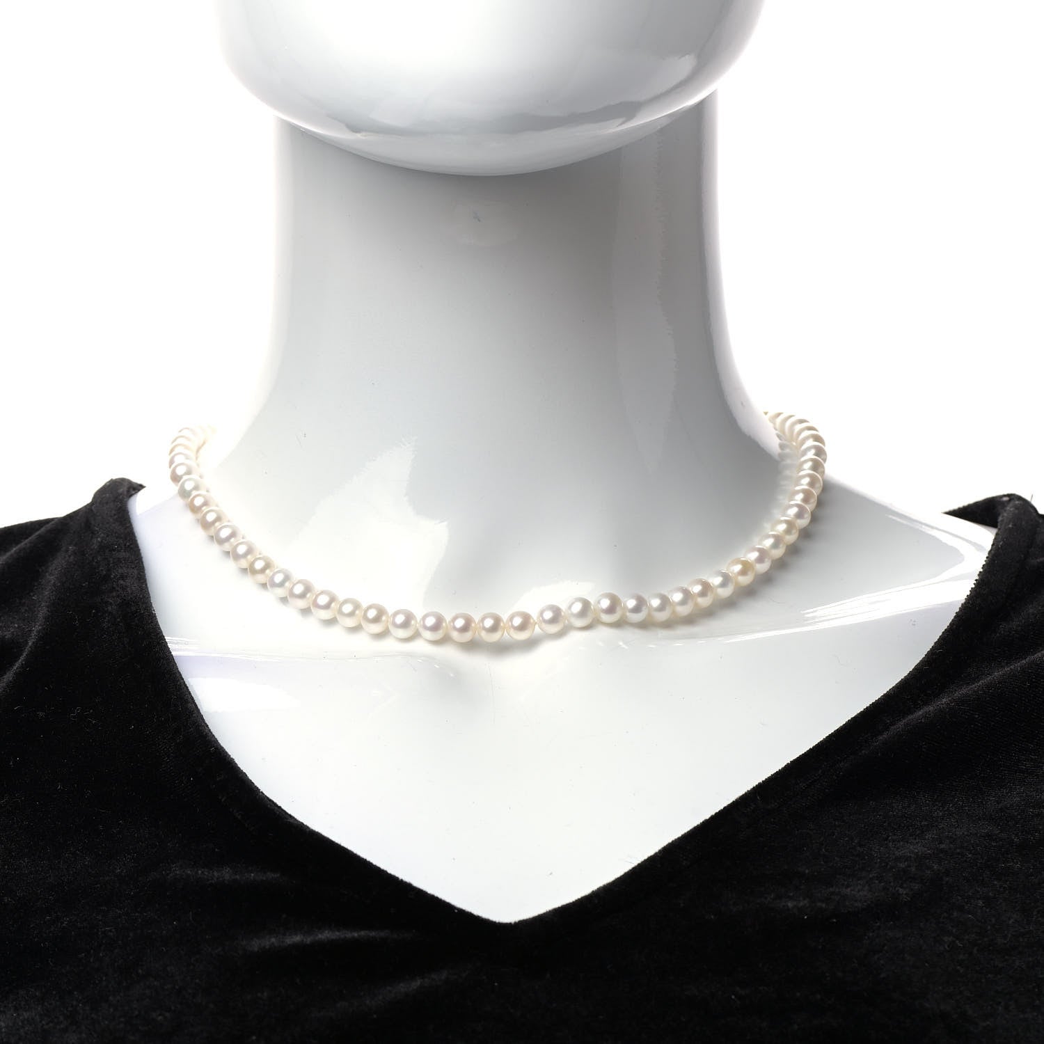 Tiffany Sterling Silver Freshwater Pearl 6-7mm Ziegfeld Necklace 2 of 6