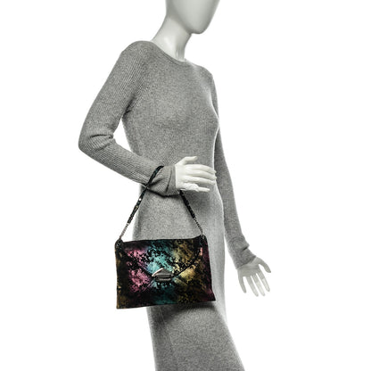 Jimmy Choo Metallic Snakeskin Effect Envelope Clutch 2 of 7