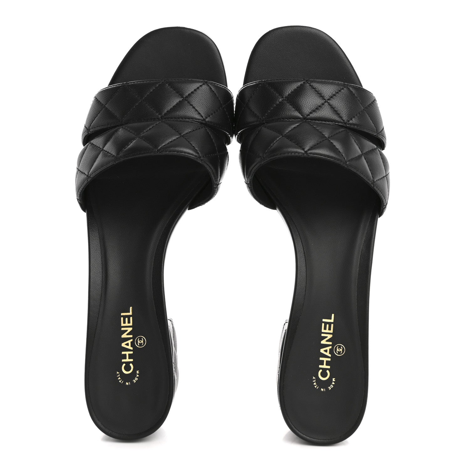 Chanel Lambskin Quilted Mules 40 Black 2 of 10