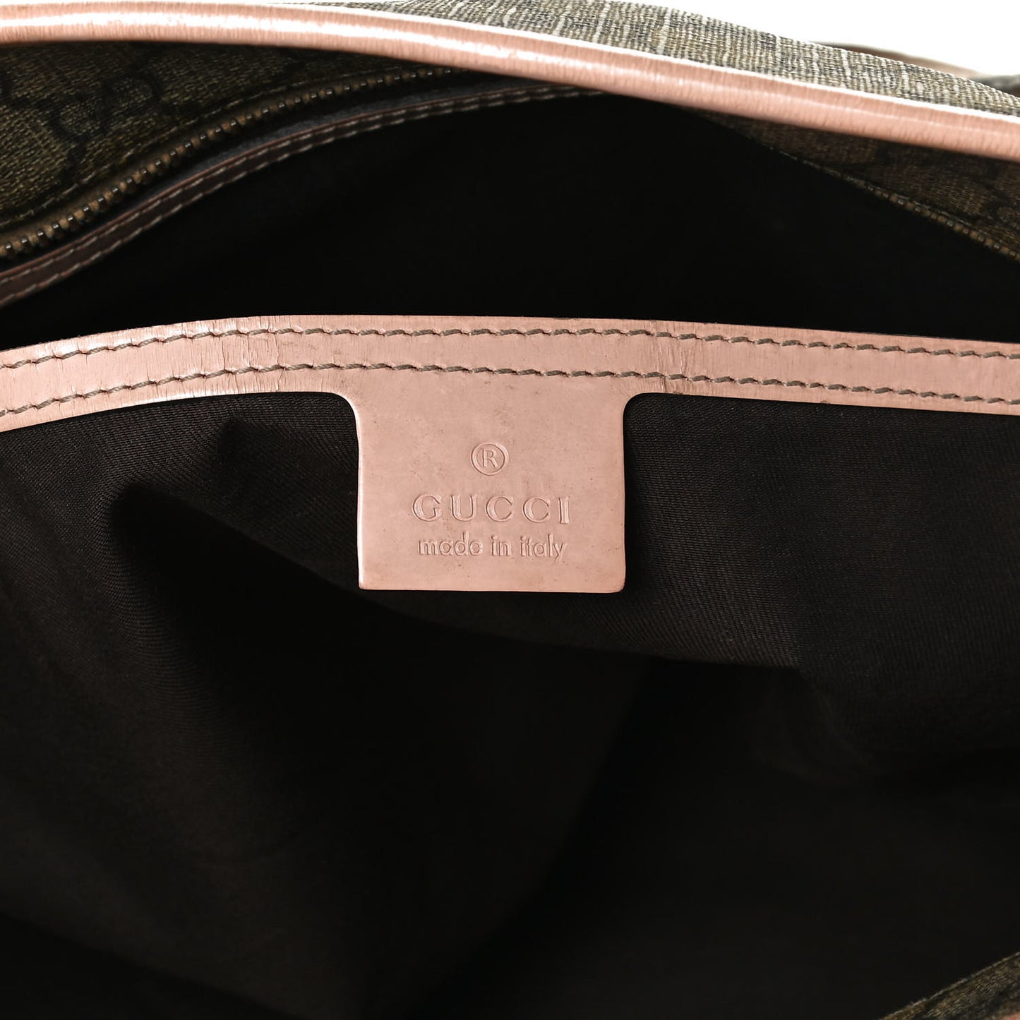 GG Supreme Monogram Medium Zippered Shopping Tote Pink