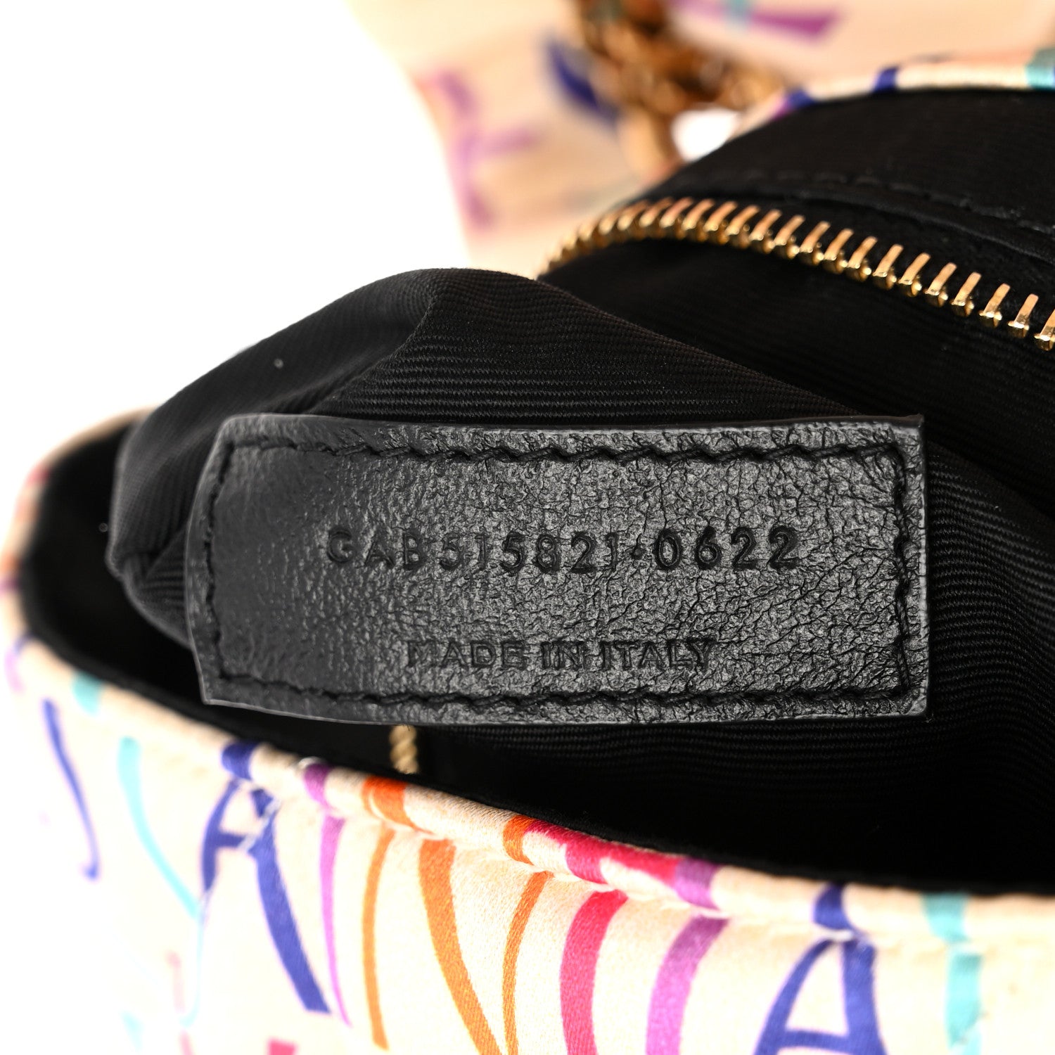 Saint Laurent Silk Carre Rive Gauche Print Patchwork Monogram Medium Jamie Multicolor White 7 of 11