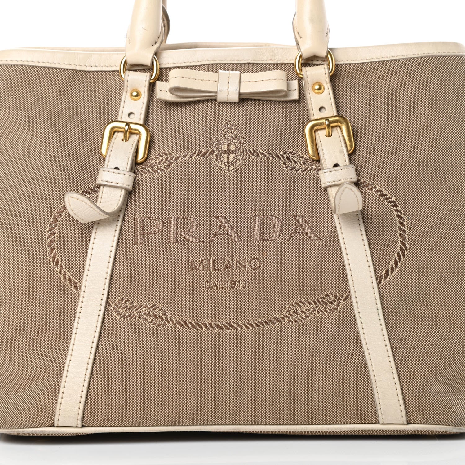 Prada Jacquard Logo Tote Talco 9 of 17