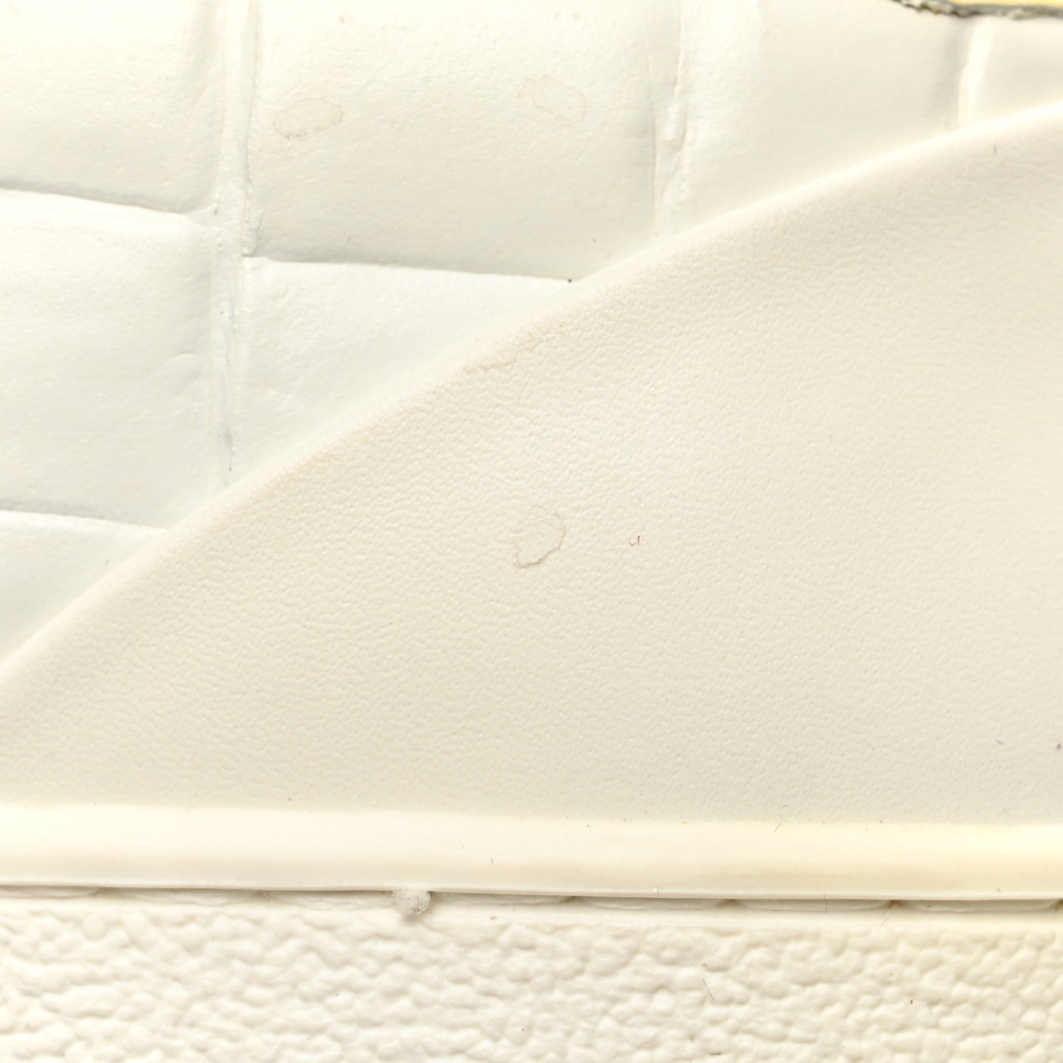 Louis Vuitton Calfskin Crocodile Embossed Frontrow Sneakers 38 White 13 of 13