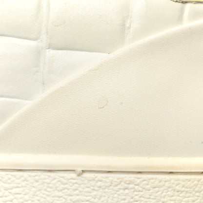Louis Vuitton Calfskin Crocodile Embossed Frontrow Sneakers 38 White 13 of 13